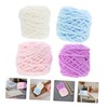 LALAFINA Woolen Scarf Hat Yarn 4 Rolls Cotton Yarn Perfect