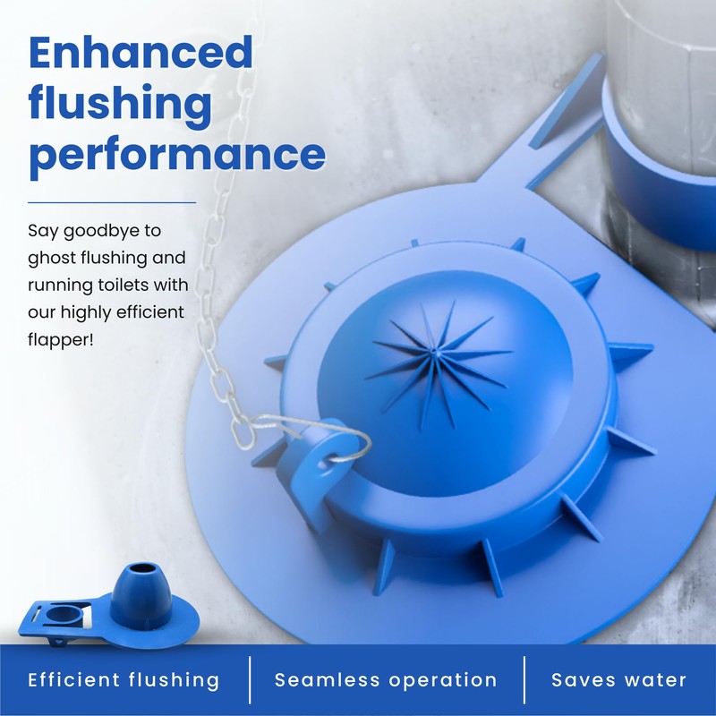 Gadgetime USA Universal Toilet Flapper, High-Quality 2" Toilet Stopper Flapper