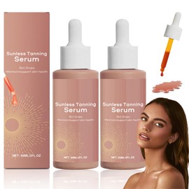 2 Stück Zeria Sunless Tanning Drops, Tanning Drops, Sonnenlose Bräunungstropfen, Flüssige Bräunungstropfen, Tanning Drops Sunless Für Gesicht und Körper, Verbessern Sie Ihren Natürlichen Hautton