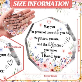 Thank You Gift for Women Inspirational Gift Office Coworker Gifts Graduation Gift for Friends Classmates Colleague Leaving Job Farewell Gift Teacher Appreciation Keepsake(Flower)