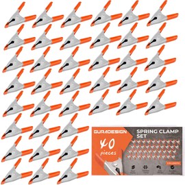 GURADESIGN 40-Piece Small Spring Clamp, 2 inch, 3/4"-inch Jaw opening Spring Metal Spring Clamps
