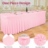 6 Packs Pink Spandex Table Clothes for 8 Ft Tables