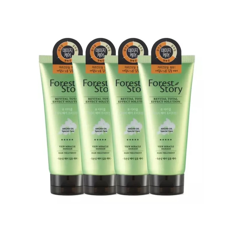Forest Story 포레스트스토리 뷰미라클 헤어 트리트먼트 200ml 4개 [데미지 2개+스무드
