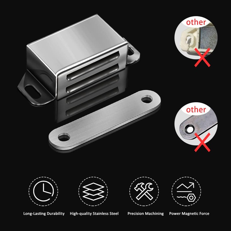 Onarway Magnetic Door Catch 4 Pack 20 lbs Strength Stainless