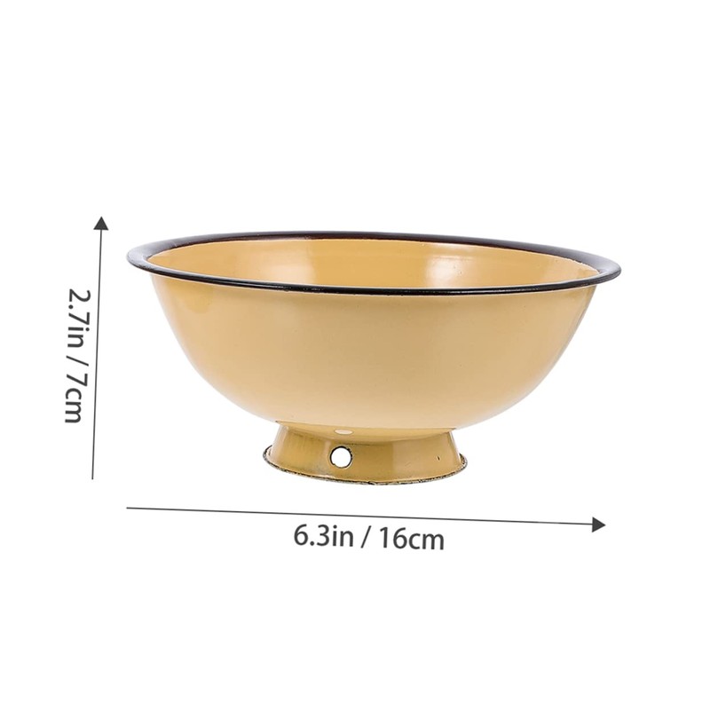 MAGICLULU Household Enamel Bowl Useful Instant Noodle Bowl Vintage Food