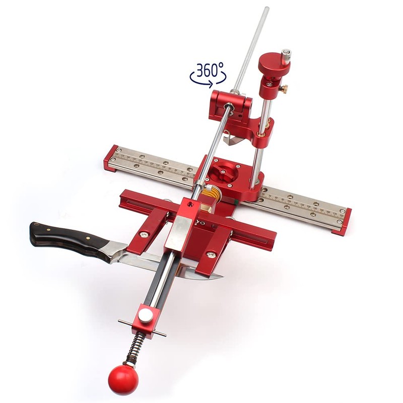 KETIPED Professional Knife Sharpener with 6 Whetstones,360° Flipping Angle Adjustable