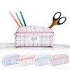 M-Plan Cubix Makeup Case, Checkered, Pink/Beige