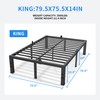 MAF King Bed Frame 14 Inch Heavy Duty Metal Platform