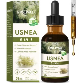 FIOLIVAD Herbal Tincture Extract with Usnea, Powerful Detox Cleanse Support, Immune Support & Combat Free Radicals Herbal Support Supplement. 2oz
