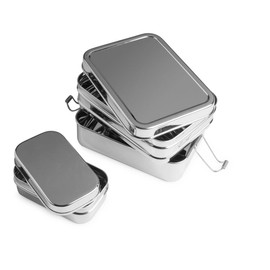 3-in-1 Big Lunch Box - Large Three-in-One Lunch Box Made of Stainless Steel - 100% BPA Free, Firmly Closable