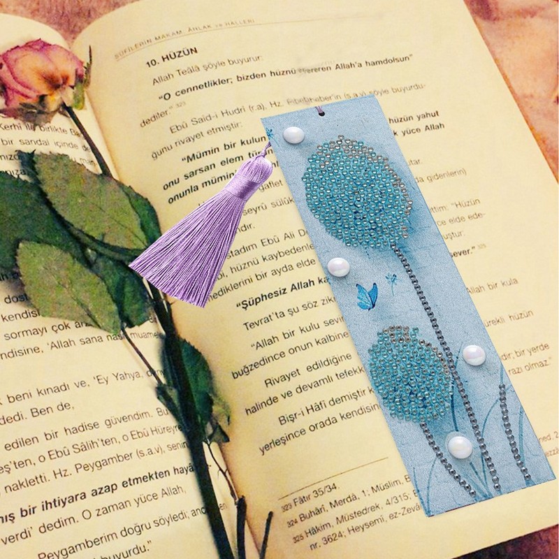 2 Sets Diamond Painting Kit 5D Students DIY Bookmark Dandelion