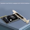Expansion Card PCIE to 5 Ports SATA3.0 Module Converter Board