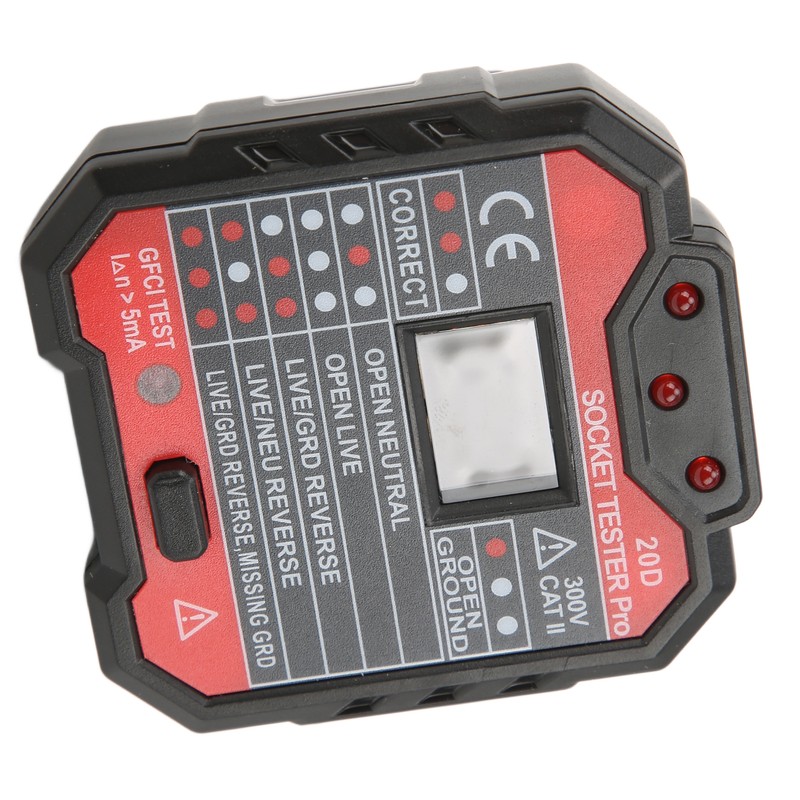 20D Leakage Socket Tester Socket Detector Electric Circuit Live Wire