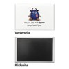 Cheeky Monster in Dark Blue Souvenir Souvenir Magnet with Funny