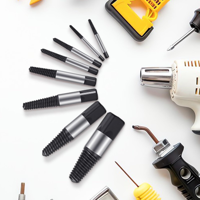 FINEASY 8 Piece Screw Extractor Set Professional, Left Extractor Set