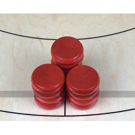Tracey Red Crokinole Buttons (set of 13)