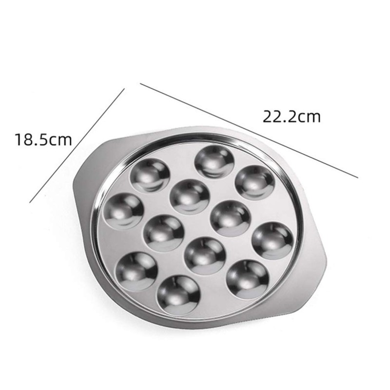 HEMOTON Set of 4 Stainless Steel Snail Plate Mushroom Bowls