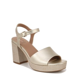 Naturalizer Womens Lilly Heeled Sandal Champagne Metallic 5 M