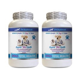PET SUPPLEMENTS Dog Hair Supplement - Dog Total Health Complex - Eye Teeth Hair Joint Support - Advanced - Dog Vitamin b6-2 Bottles (120 Tablets)