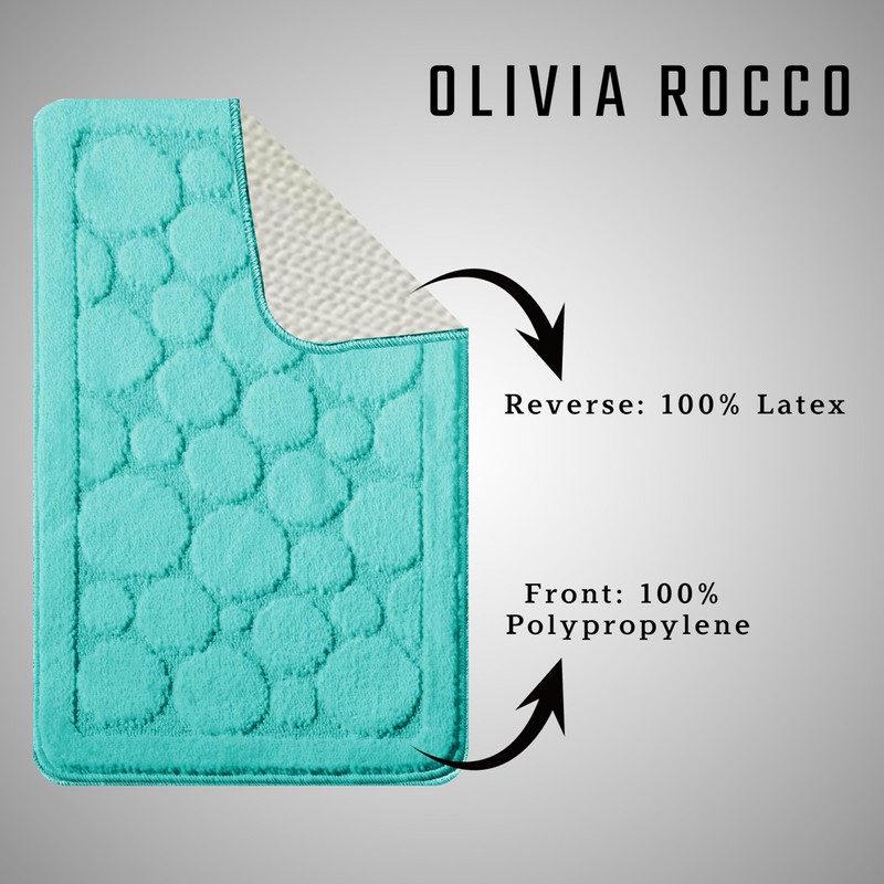 Olivia Rocco® Cali Bubbles 2 Piece Bath Mat & Pedestal