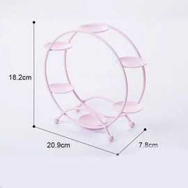 HAOHIZE Ferris Wheel Display Rack, Ferris Wheel Cupcake Stand Ferris wheel shape toy display stand Decorative Safe Rounded Toys Storage Display Bracket Holder for Home (iron 2)