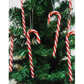 CANDY CANE CHRISTMAS ORNAMENT SET 6PK. 5'' LONG WONDERFUL ORNAMENT SET