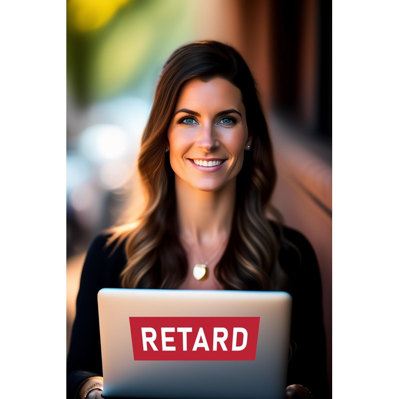 Retard Magnet Large 3x10 Bumper Sticker Size Funny Prank Joke