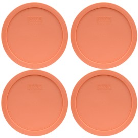 Pyrex 7402-PC Bahama Sunset Plastic Food Storage Replacement Lids - 4 Pack Made in the USA