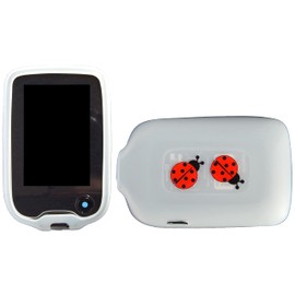 New! Premium Silicone Case with Cartoon Animal Patterns for Freestyle Libre/Freestyle Libre 2 (Continuous Glucose Monitor) (Ladybug/Translucent)