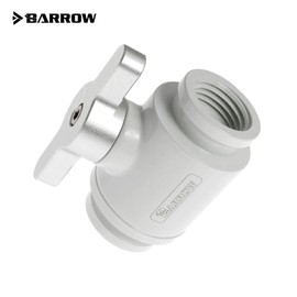 Barrow Ball Valve (10 mm) G1/4 Inch Ball Valve, White - Silver