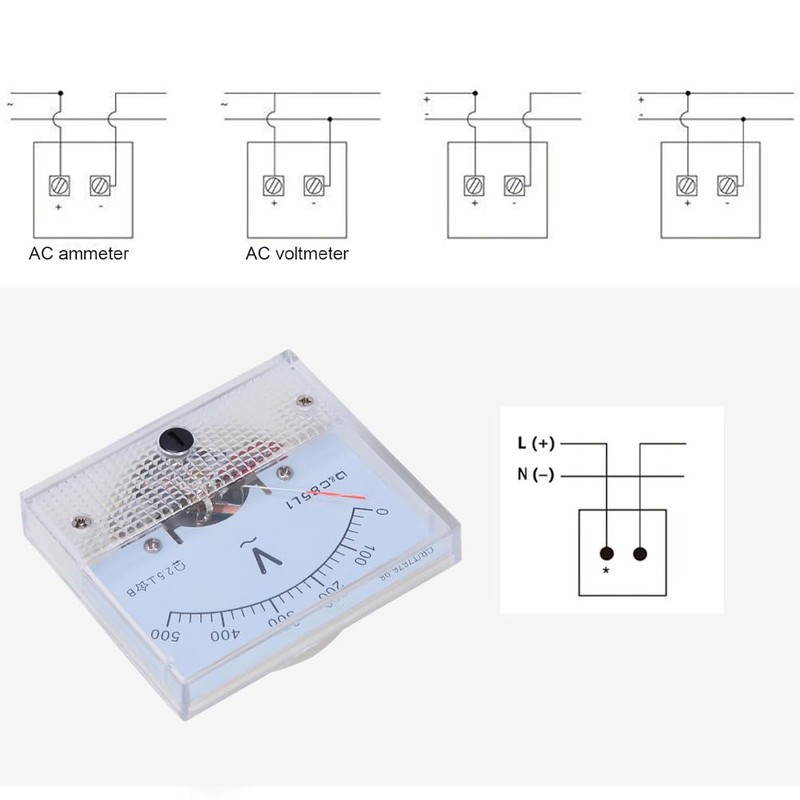 Telituny Voltmeter, 0-500V Professional AC Pointer Multimeter Voltmeter 2.5 Accuracy