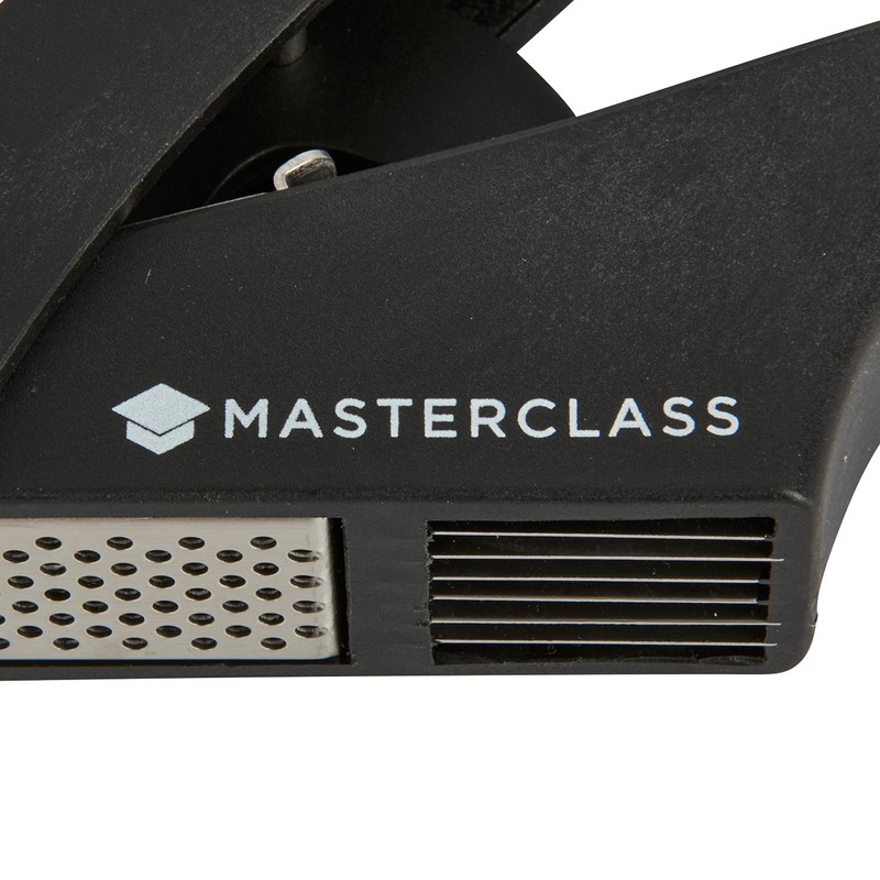 MasterClass Garlic Press and Slicer, Black