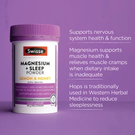 Swisse Ultiboost Magnesium + Sleep Powder - Supports muscle relaxation before sleep - 180g