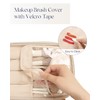 Prite Makeup Bag Portable Cosmetic Organizer with Brush Holder Waterproof