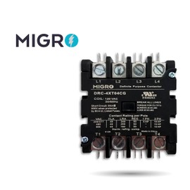 Migro 4 Pole 40 AMP 110/120 VAC Coil Heavy Duty AC Contactor Replaces Virtually All Residential 4 Pole Models