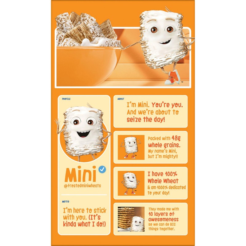 Kellogg’s Frosted Mini-Wheats Breakfast Cereal, High Fiber, 48g Whole Grain,