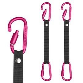 Sumgoo Bag Hook for Fence, Aluminum Alloy Carabiner Strap for Hanging Baseball Softball Pickleball Tennis Bags (Rose 2)