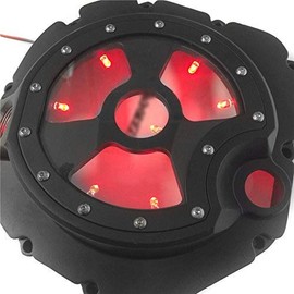 SMT-RED LED Engine Clutch Cover See Through Compatible With Kawasaki Zx14R Zzr1400 2006-2013 BLACK Right side Motorcycle [B00XIRWHIU]