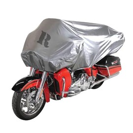 RickRak US1 Half Cover for Touring Motorcycles, Trikes - Waterproof, UV Protection, Snug Fit (Silver)