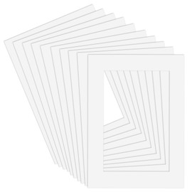 A4 Picture Mounts for Frames, 10 Pcs Photo Frame Mounts White Picture Frame Inserts Mount for 7.5 x 5.5 Inch Image Artworks Paintings