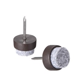 sourcing map Pack of 60 Felt Furniture Gliders Chair Table Leg Protection 14 mm Diameter Brown