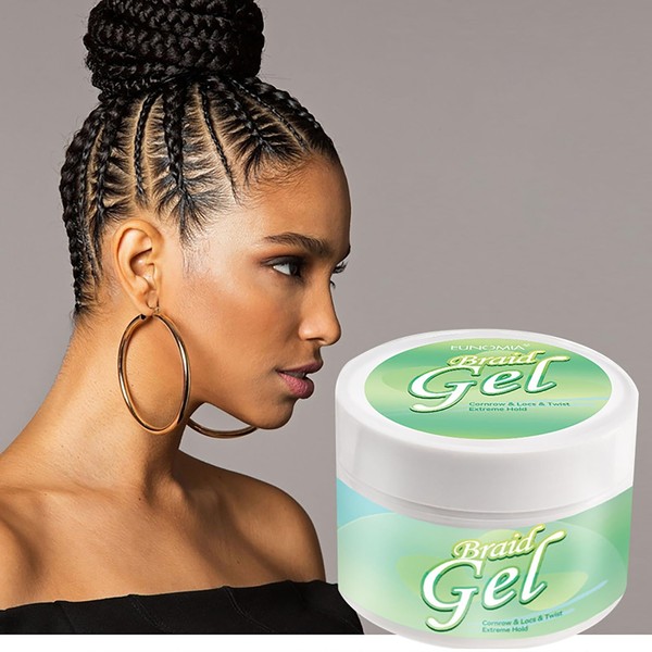 Joyeee Curl Styling Gel, 250 ml Braid Twist Gel Edge Control Gel for Curly and Frizzy Hair, Strong Hold & No Residue, Tames Frizz & Edges, Ideal for Braiding, Twisting, Smooth Edges #1