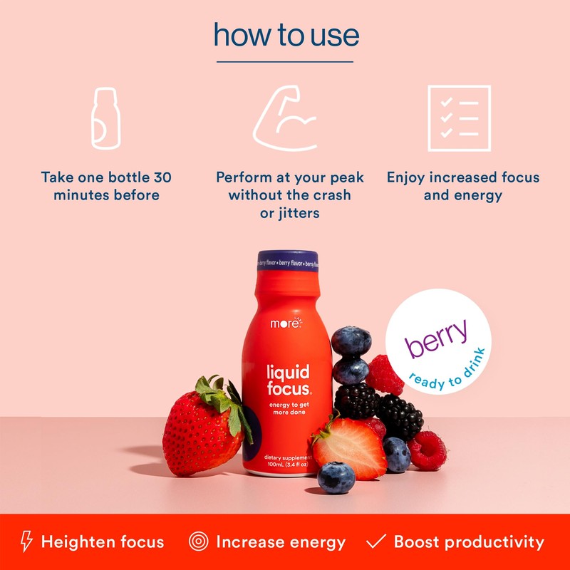 More Labs Liquid Focus, Nootropic Smart Drink with Powerful Antioxidants