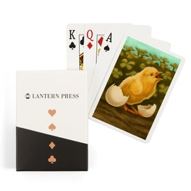 Easter Chick, Oil Painting (52 Playing Cards, Poker Size Card Deck with Jokers)