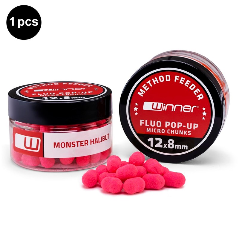 Tandem Baits Method Feeder Fluo Pop-Up Micro Chunks Monster Halibut,
