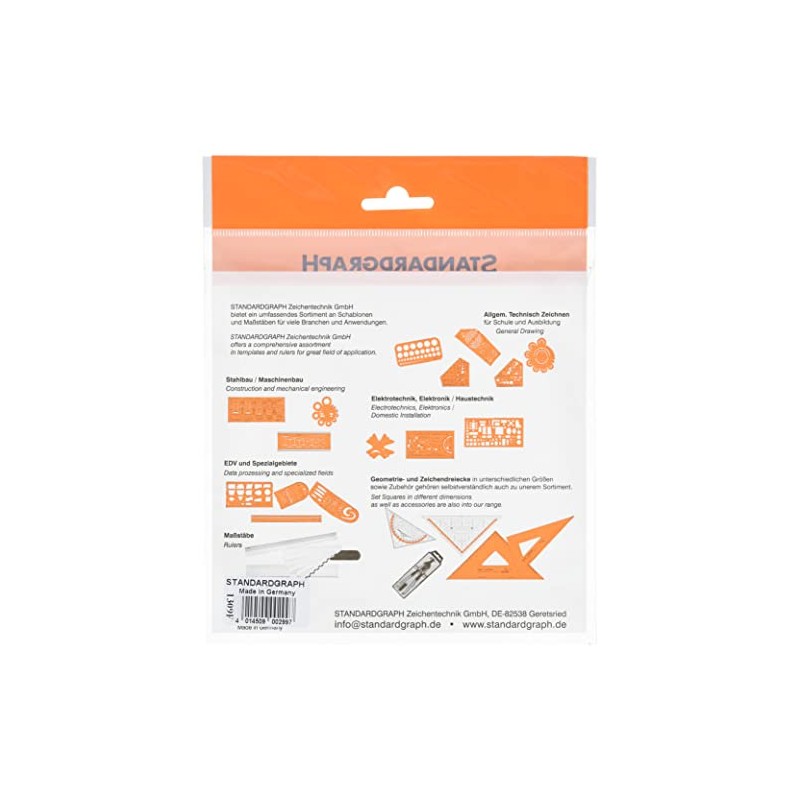 Standardgraph Schablone für Bolzen und Muttern