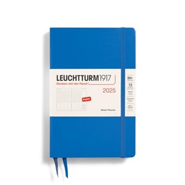 LEUCHTTURM1917 - Week Planner 2025, Hardcover, Paperback (B6+), Sky (Jan 1 - Dec 31, 2025)