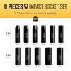 BOEN 1/2" Drive Deep Impact Socket Set, 11 Pieces Socket