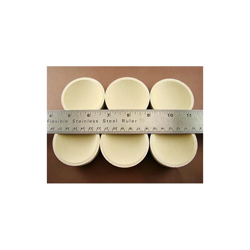 Lot of 6 - # 10 Mabor Cupel 2-3/8" Gold-Assay-Smelting-Refining-Melting-Cupels