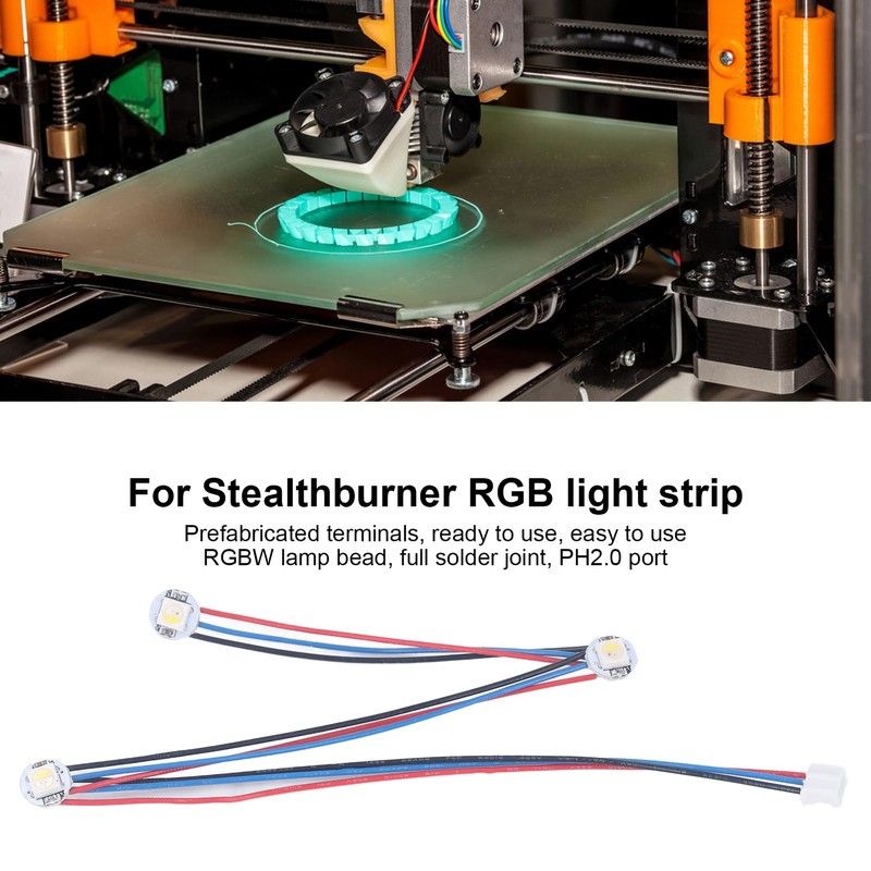 RGBW Mini Button PCB LED with PTFE Cable, Durable, DC5V,
